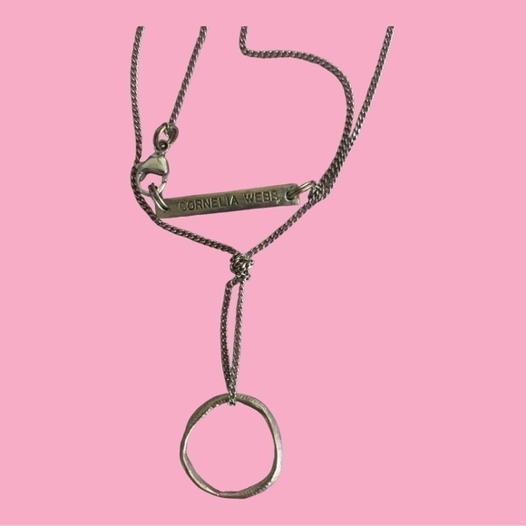 Cornelia Webb Silver Circle Chain Necklace, Mono Me Necklace - Picture 3 of 7